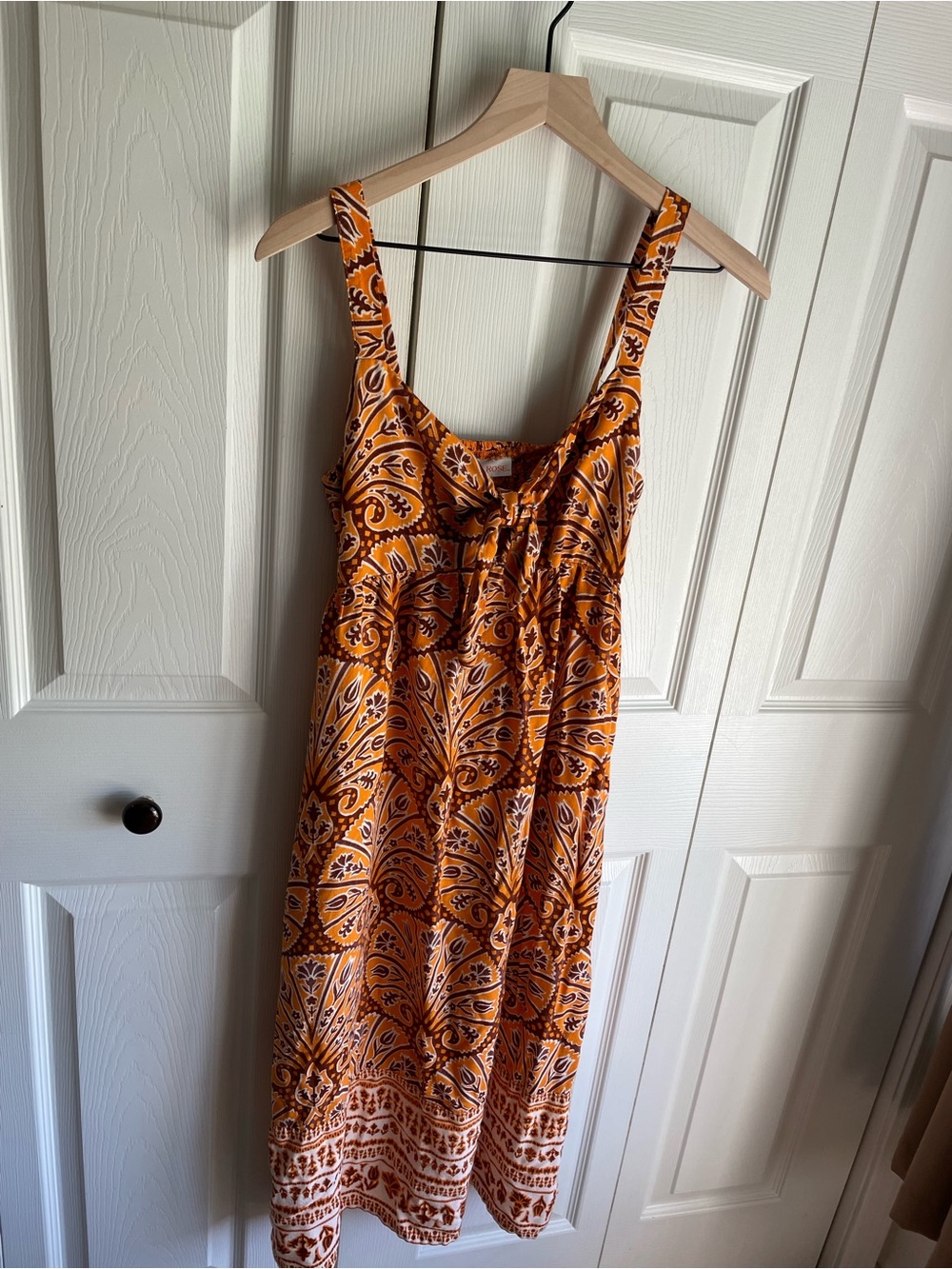 Knox Rose Sleeveless Orange Paisley Summer Dress